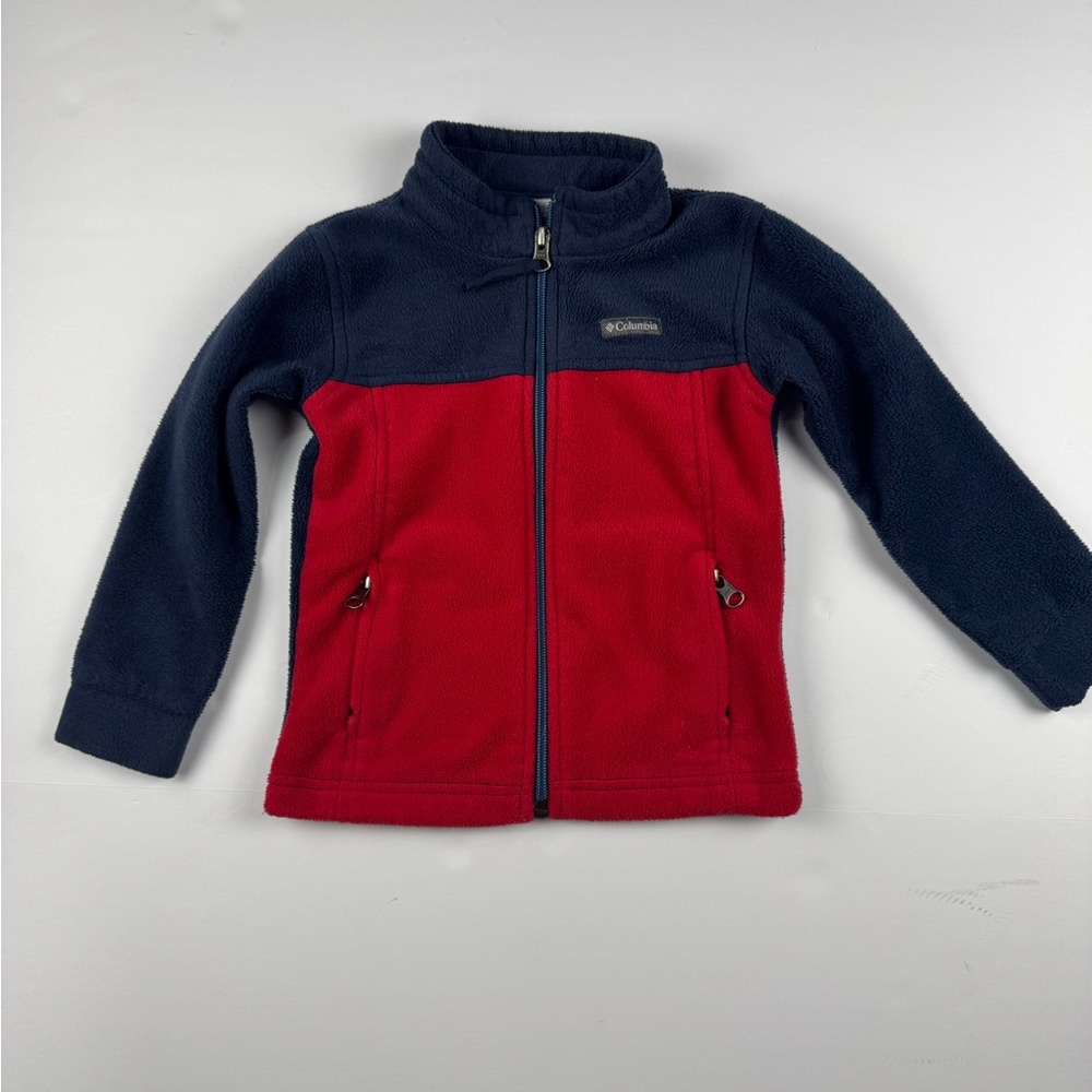 Columbia Navy and Red Fleece Jacket